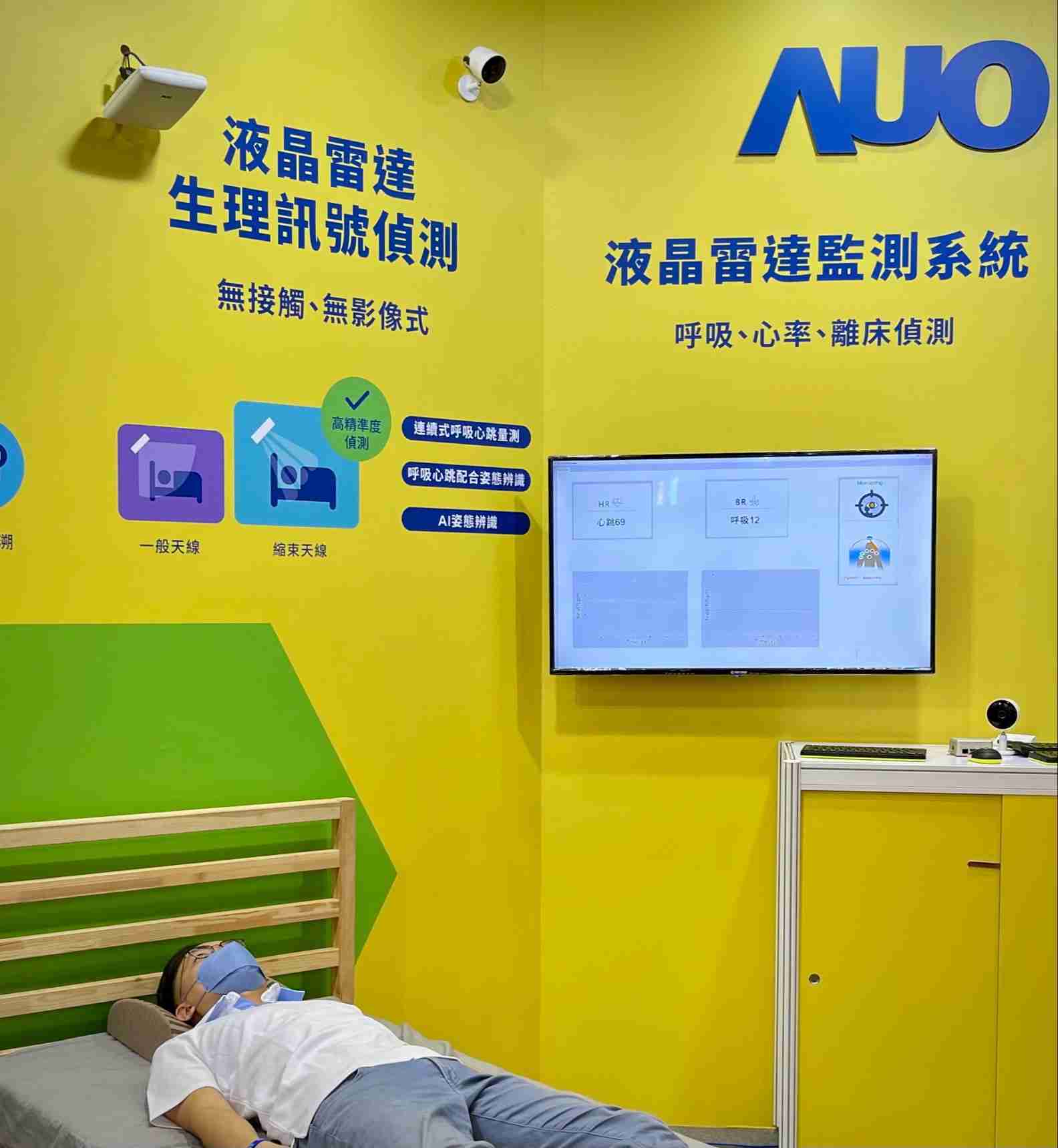 彩运网颐康「无接触生理监测雷达」，，，，免除传统线路与贴片束缚，，，精准侦测呼吸、、心跳等重要生理讯号