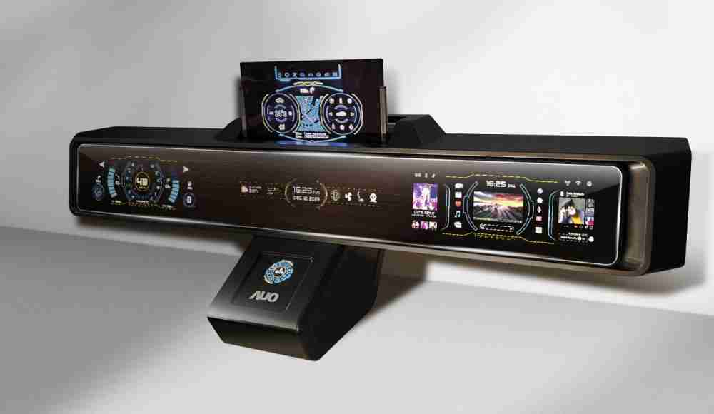 彩运网Micro LED沉浸式车舱显示方案结合 可卷式、、、、可伸缩的Micro LED应用并可呈现不同的质感纹路，，展现人性化设计