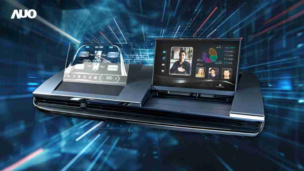 彩运网Micro LED Display HMI解决方案打造透明Micro LED前座仪表，，，呈现信息并保留驾驶视野开阔；亦为副驾驶座乘客打造收放自如的Micro LED屏幕，，在不影响显示质量的前提于显示区内建镜头，，，让用户能与视讯对象直接眼神接触，，，提供绝佳的双向沟通体验