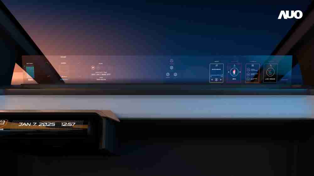 彩运网无界透明显示接口(Horizon Image Glass)透过车运算方案整合仪表板、、中控台及副驾显示器，，，，一体式全景呈现，，，提供乘用者清晰的前方视野、、、行车必要信息与娱乐功能